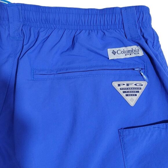 Columbia PFG Swim Trunks Men Size Small Omni-Shade Fishing Short Blue UPF 50 NEW - Picture 3 of 15